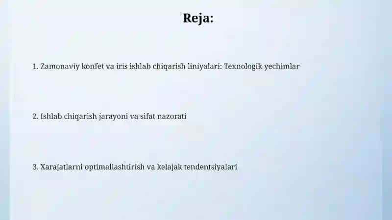 Kanfet va iris ishlab chiqarish liniyalari 2