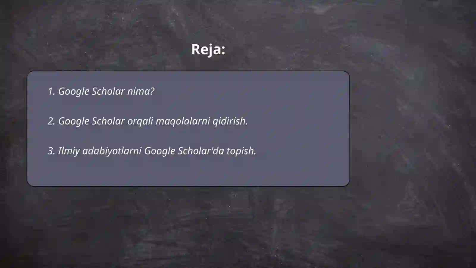 Google Scholar xizmati va undan foydalanish 2