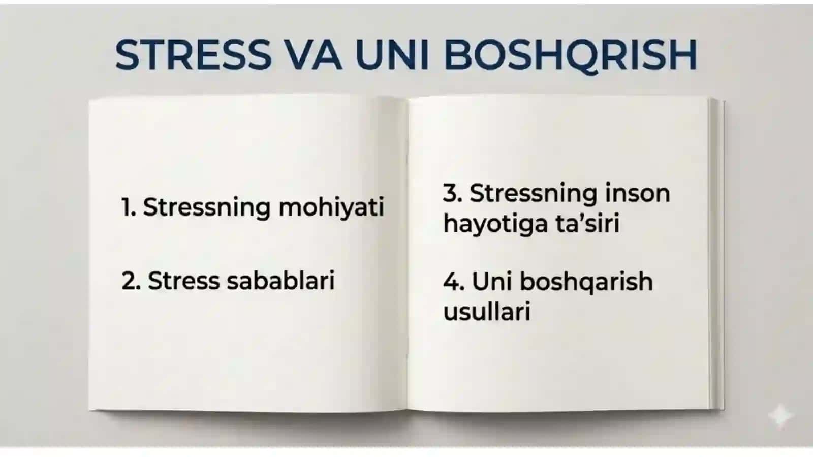 STRESS VA UNI BOSHQARISH TAQDIMOTI 2