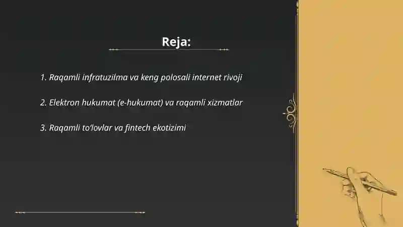 Oʻzbekiston iqtisodiyotining raqamli transformatsayasi 2