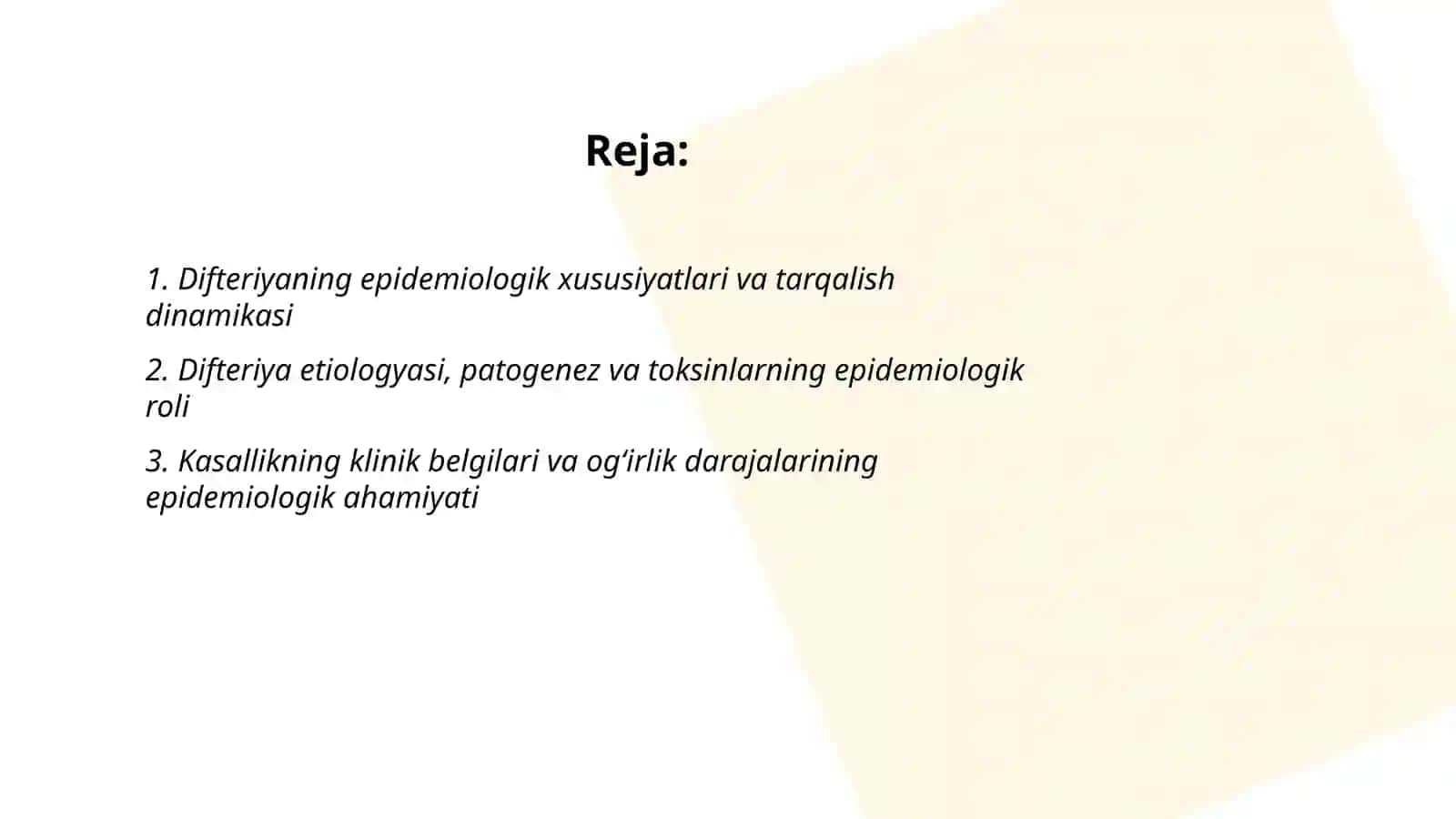 Difteriya epidemiologiyasi, profilaktikasi va epidemiologik nazorati 2