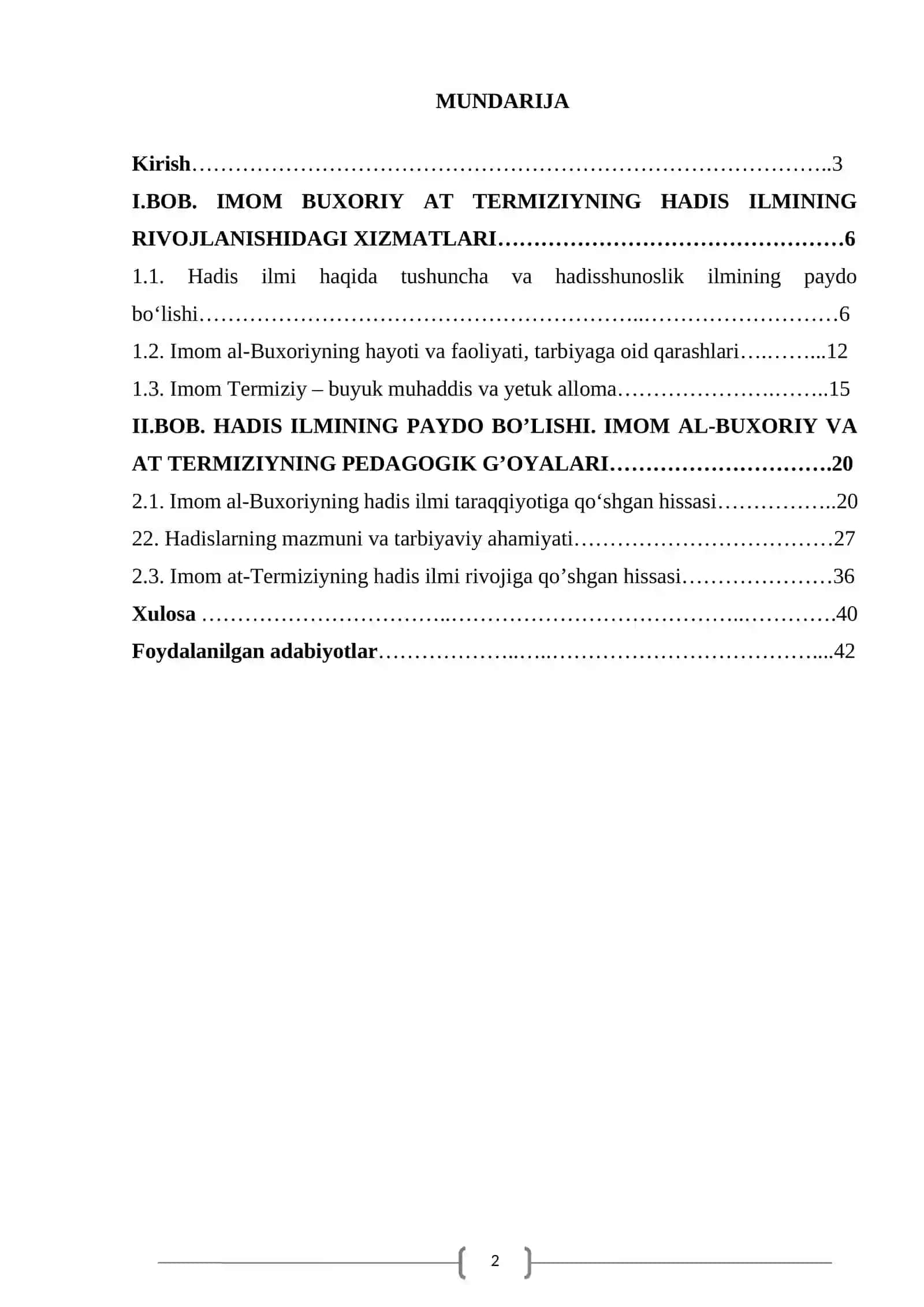 Imom al-Buxoriy va Imom At-Termiziyning hadis ilmini rivojlantirishdagi xizmatlar 2