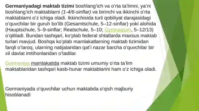 Rivojlangan xorijiy davlatlar ta'lim tizimi 2