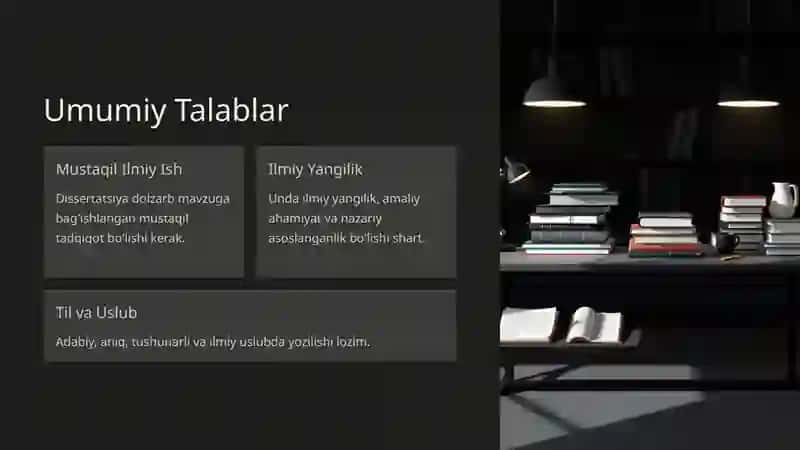 Magistrlik Dissertatsiyasi Rasmiylashtirishga Qo'yiladigan Talablar 2