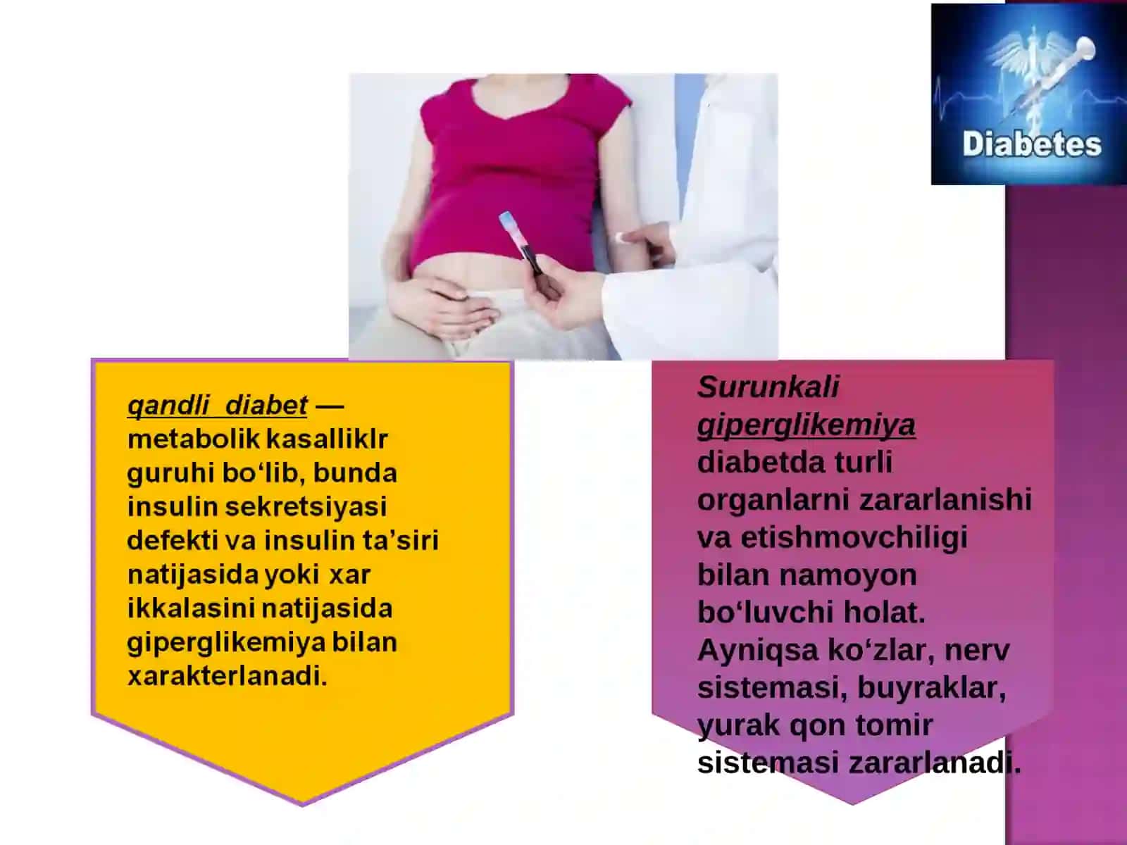 Qandli diabet va homiladorlik 2