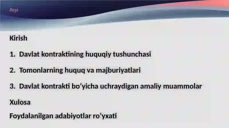 Tovarlar yetkazib berish to‘g‘risidagi davlat kontrakti 2