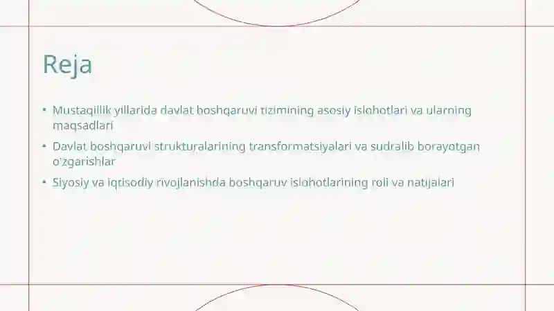 Mustaqillik yillarida davlat boshqaruvi tizimida amalga oshirilgan islohotlar 2