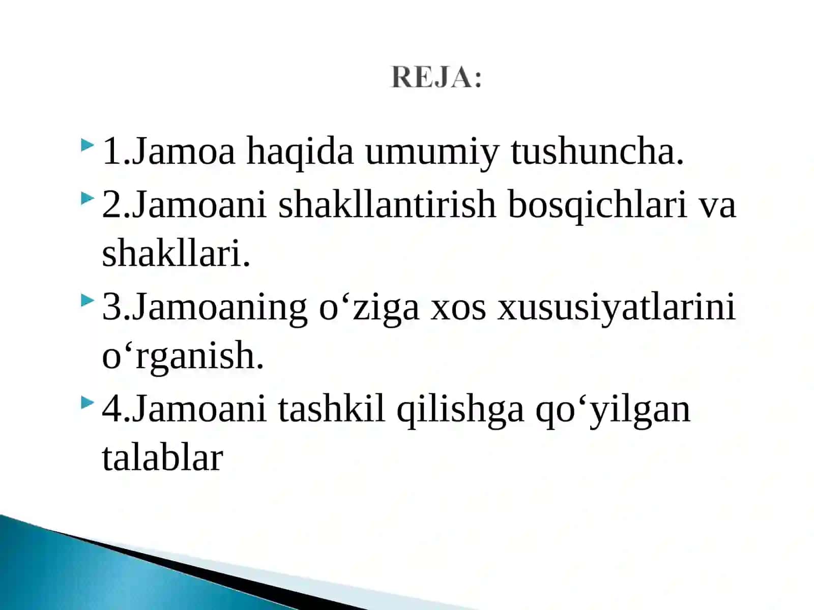 Jamoada shaxsni tarbiyalash 2