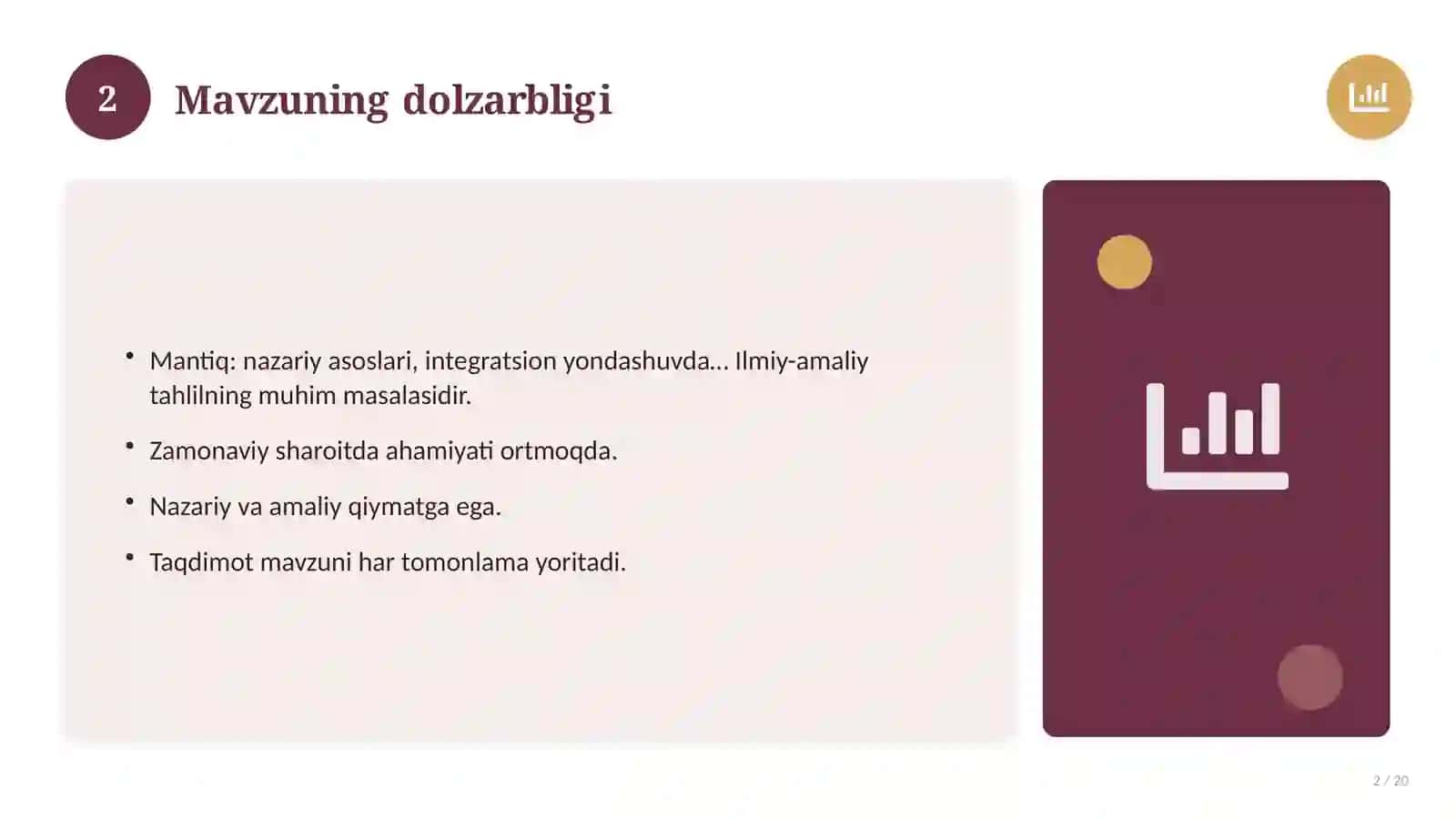 Mantiq: Nazariy Asoslari, Integratsion Yondashuvda (Magistrlik Dissertatsiyasi Mavzusi) 2