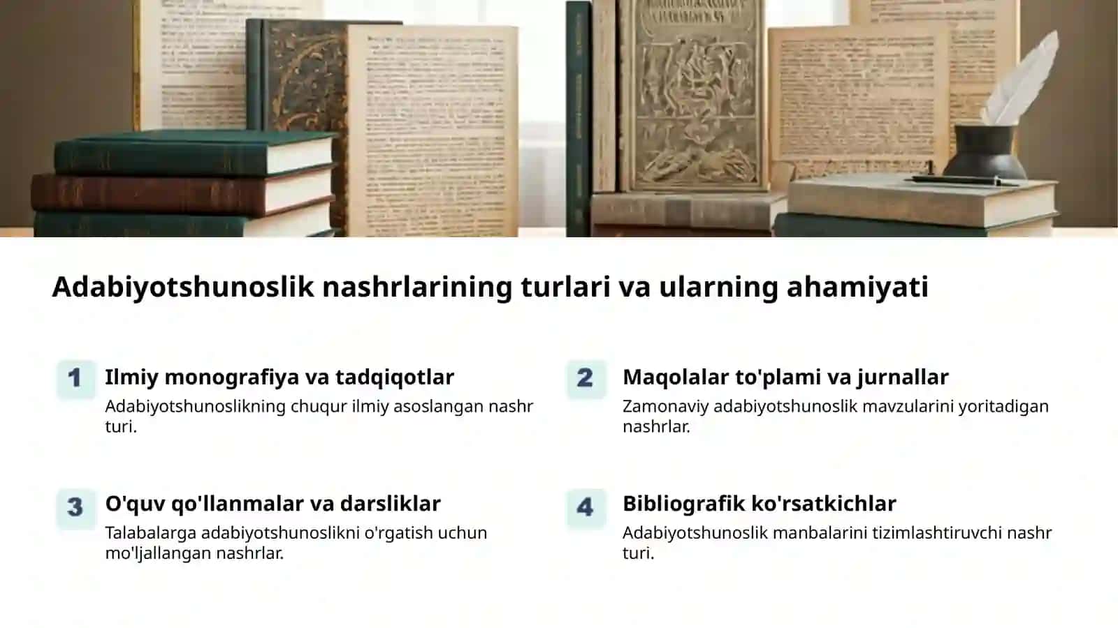 Adabiy nashrlar oqimlari va turlari 2