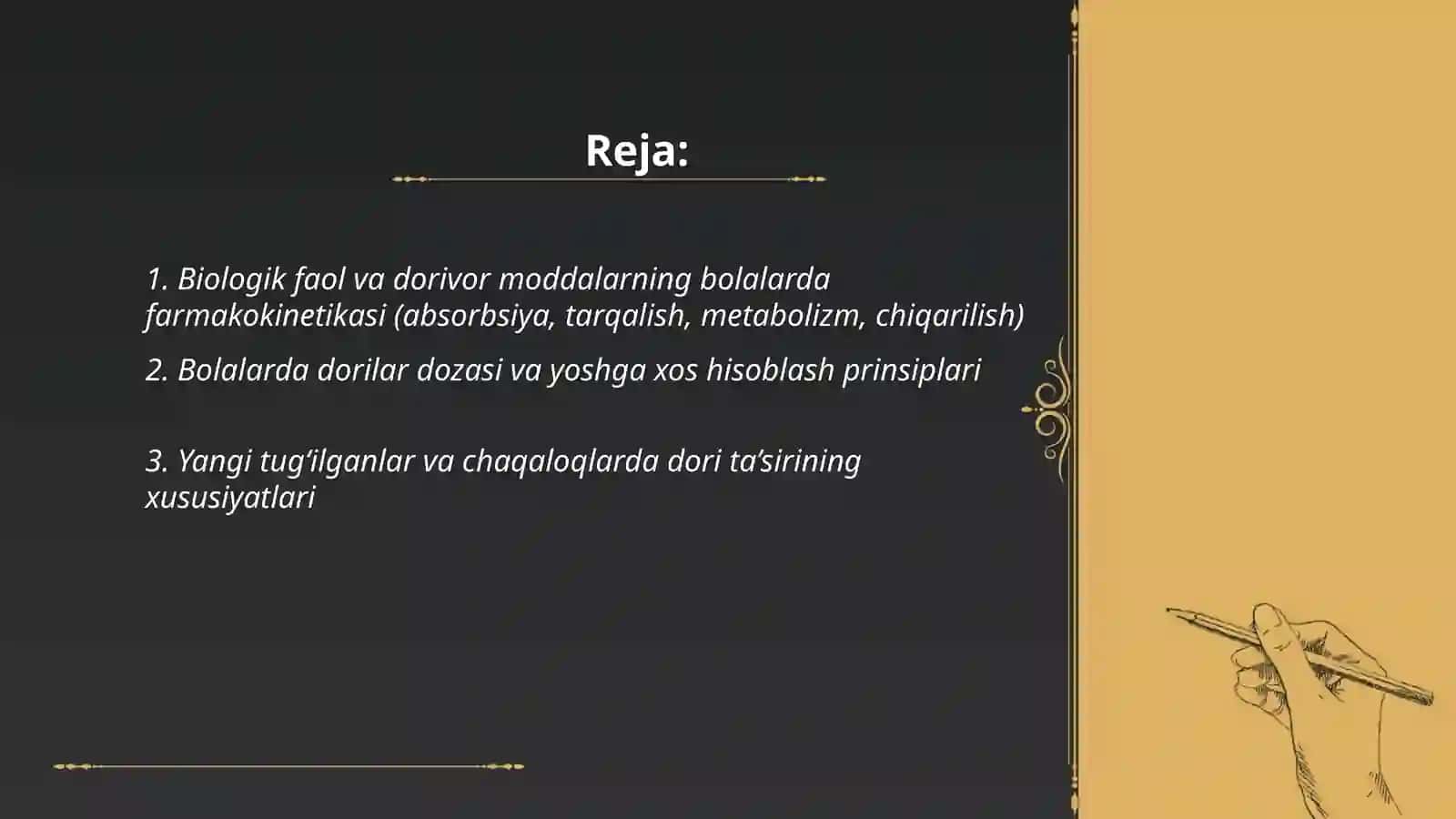 Biologik faol va dorivor moddalarning bola organizimiga ta'siri 2