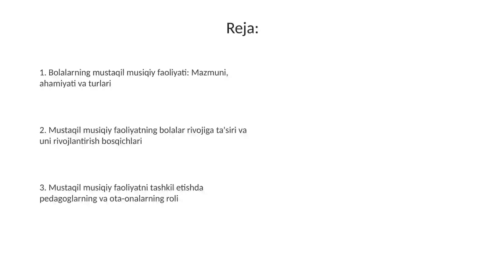 Bolalarning mustaqil musiqa faoliyati mazmuni va ahamiyati 2