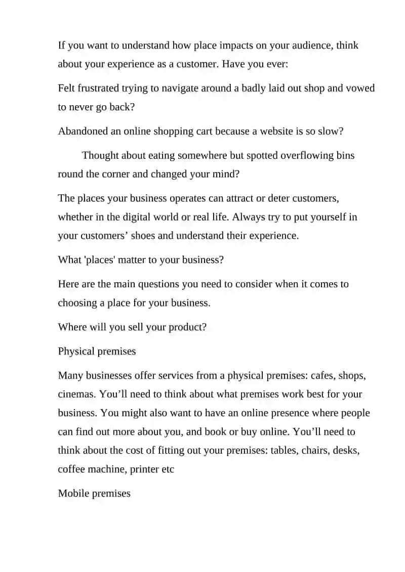 The importance of place in business 2