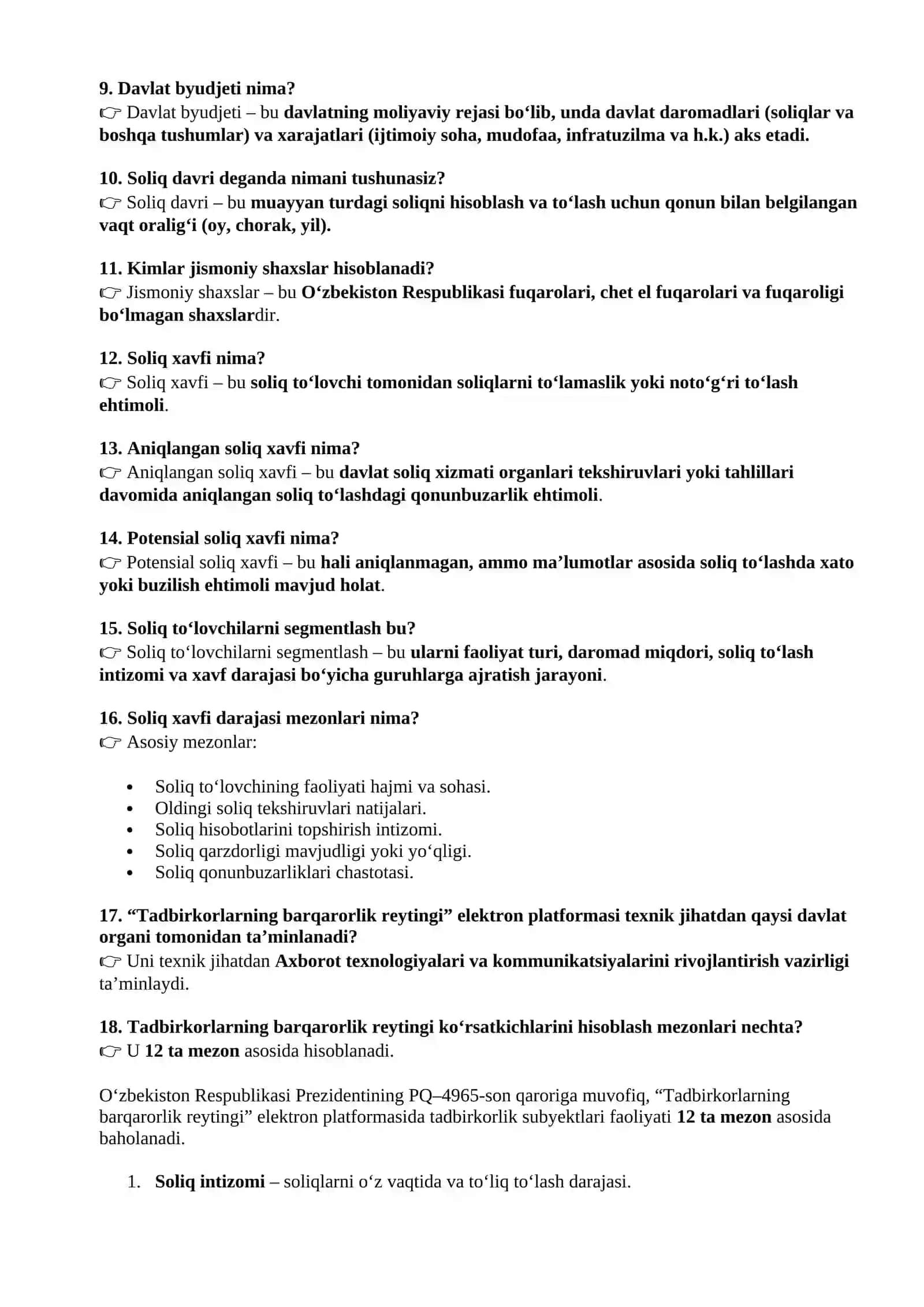 Argos Soliq suhbat savollari javobi 2