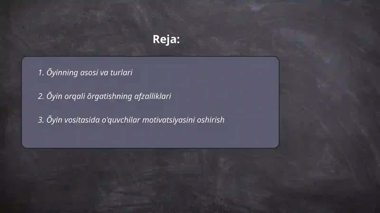 Õyin orqali õrgatish usullari 2