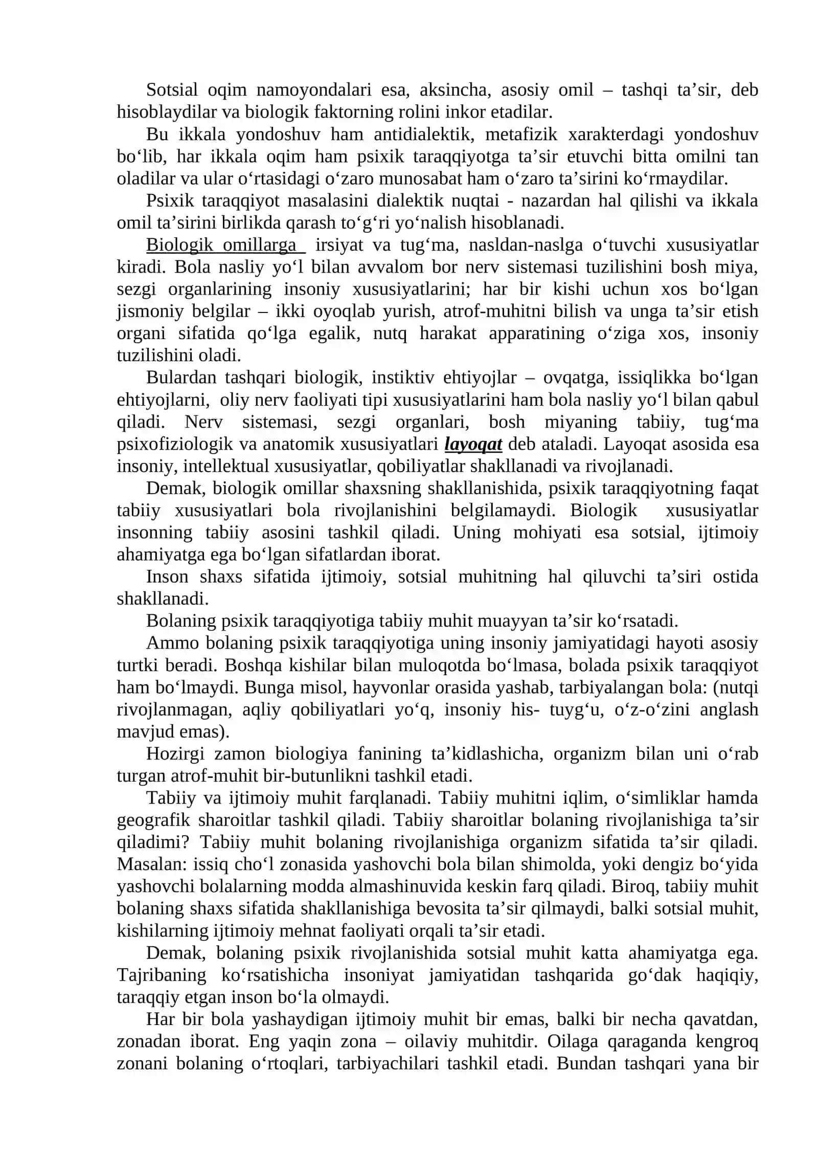 Psixik rivojlanish va uni davrlashtirish muammosi 2