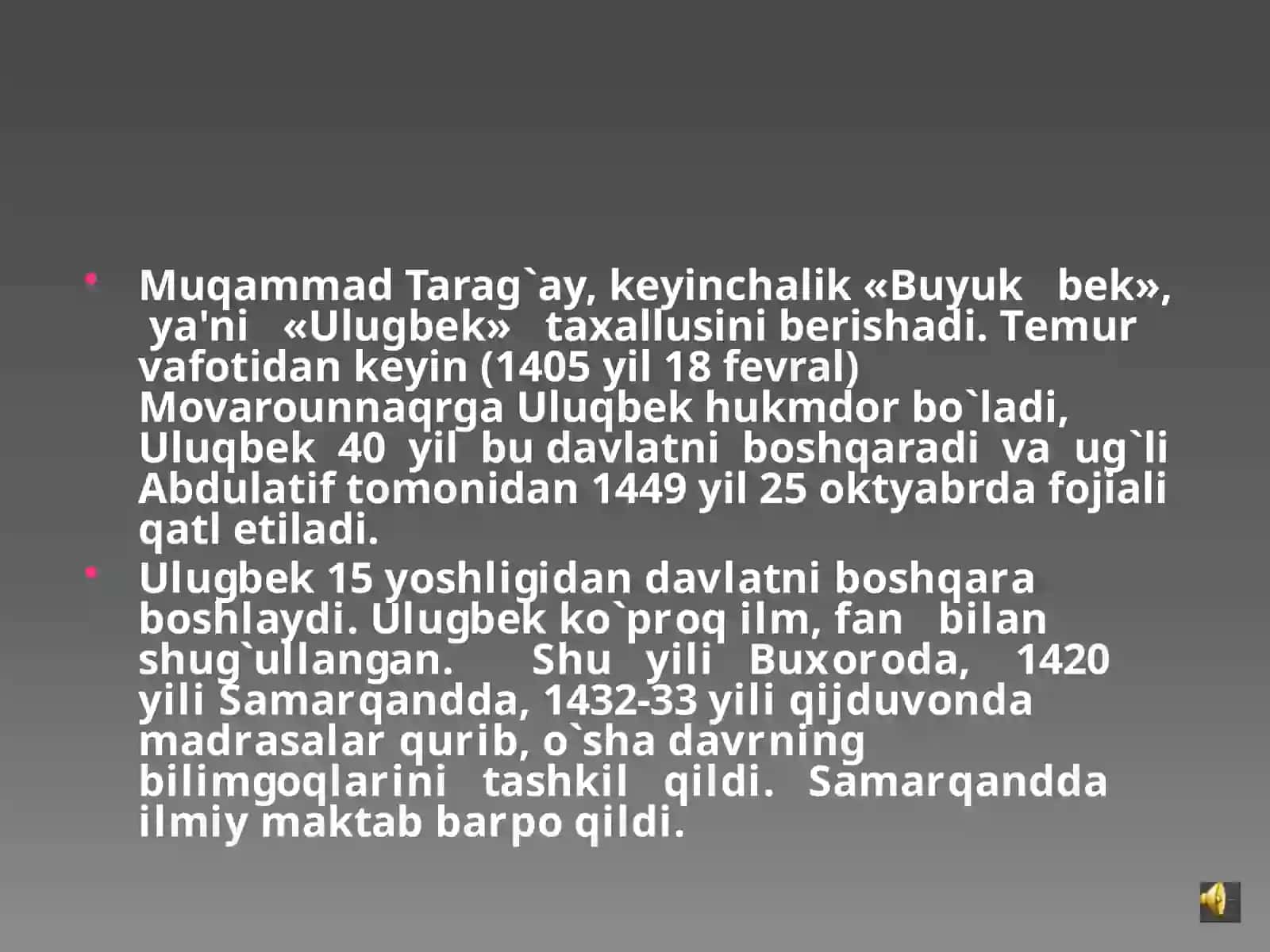 Ulug`begning Samarqanddagi maktabi 2