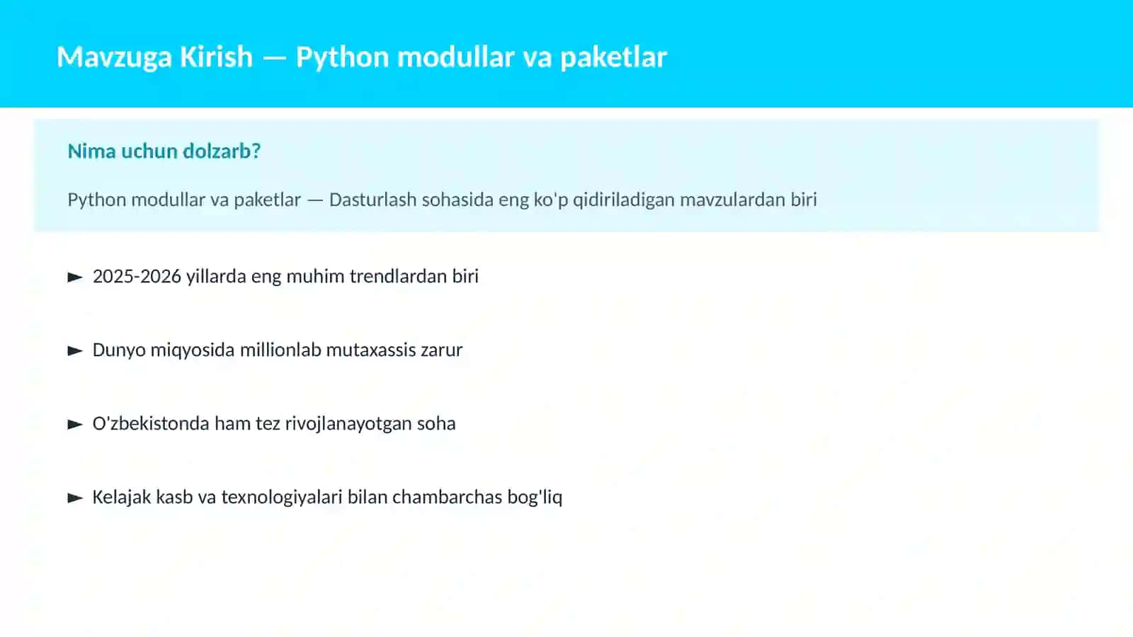 DASTURLASH | PYTHON DASTURLASH 2