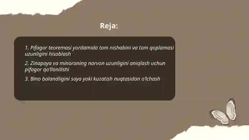 Pifagor teoremasining real hayotdagi tatbiqlari 2