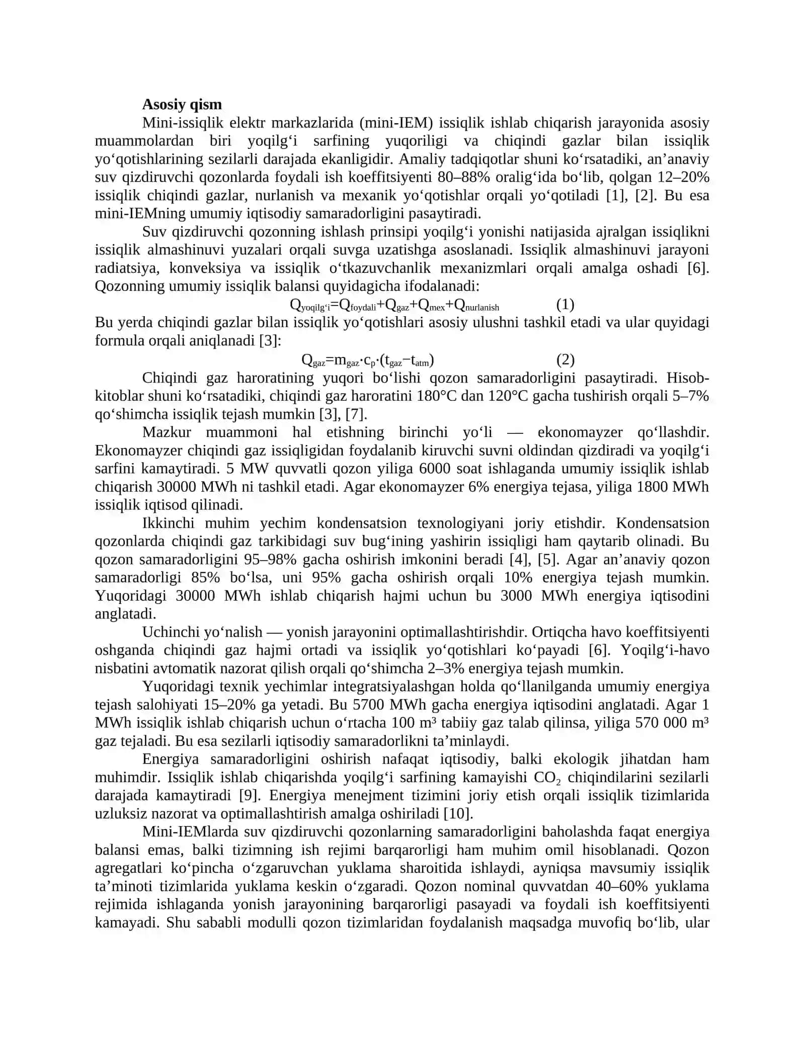 MINI-IEMLARDA SUV QIZDIRUVCHI QOZONLAR SAMARADORLIGINI OSHIRISH MASALASINI TEXNIK YECHIMLAR ASOSIDA HAL ETISH 2
