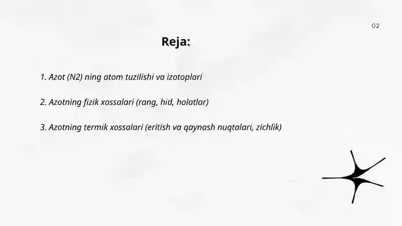 Azot va azotning xossalari 2