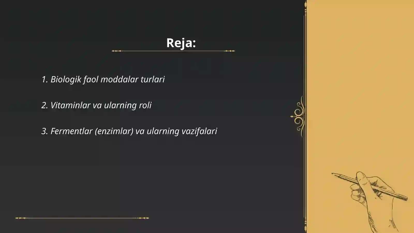 Biologik faol moddalar 2