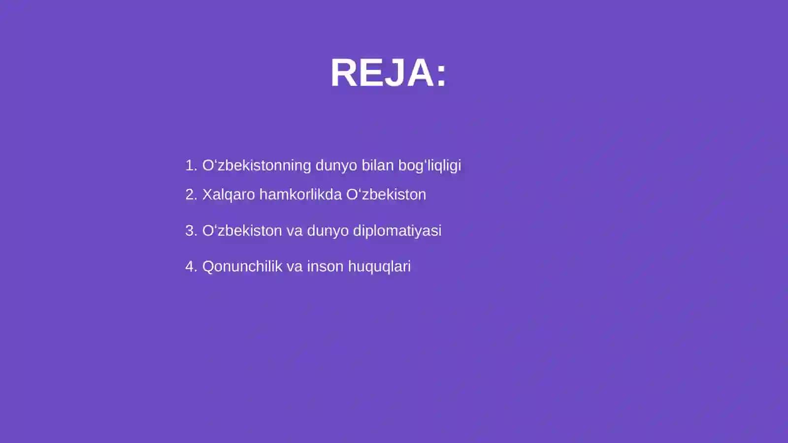 Oʻzbekiston va jahon hamjamiyati 2