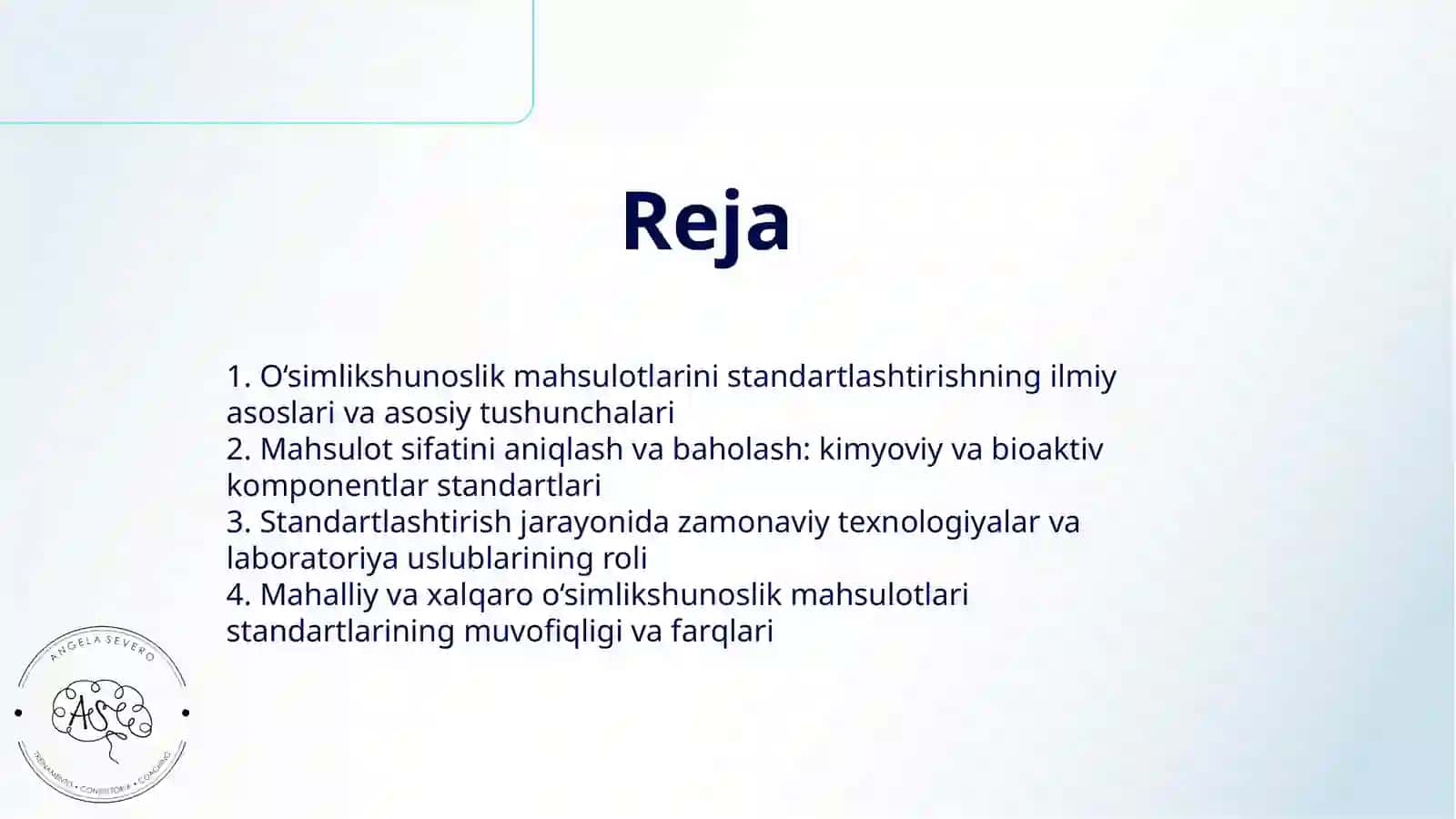 O‘SIMLIKSHUNOSLIK MAHSULOTLARINI STANDARTLASHTIRISH 2