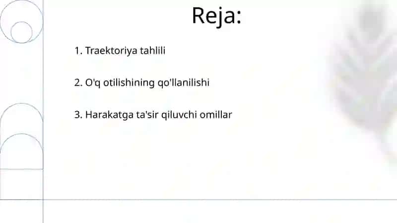 Gorizantga qiya otilgan jism harakati 2