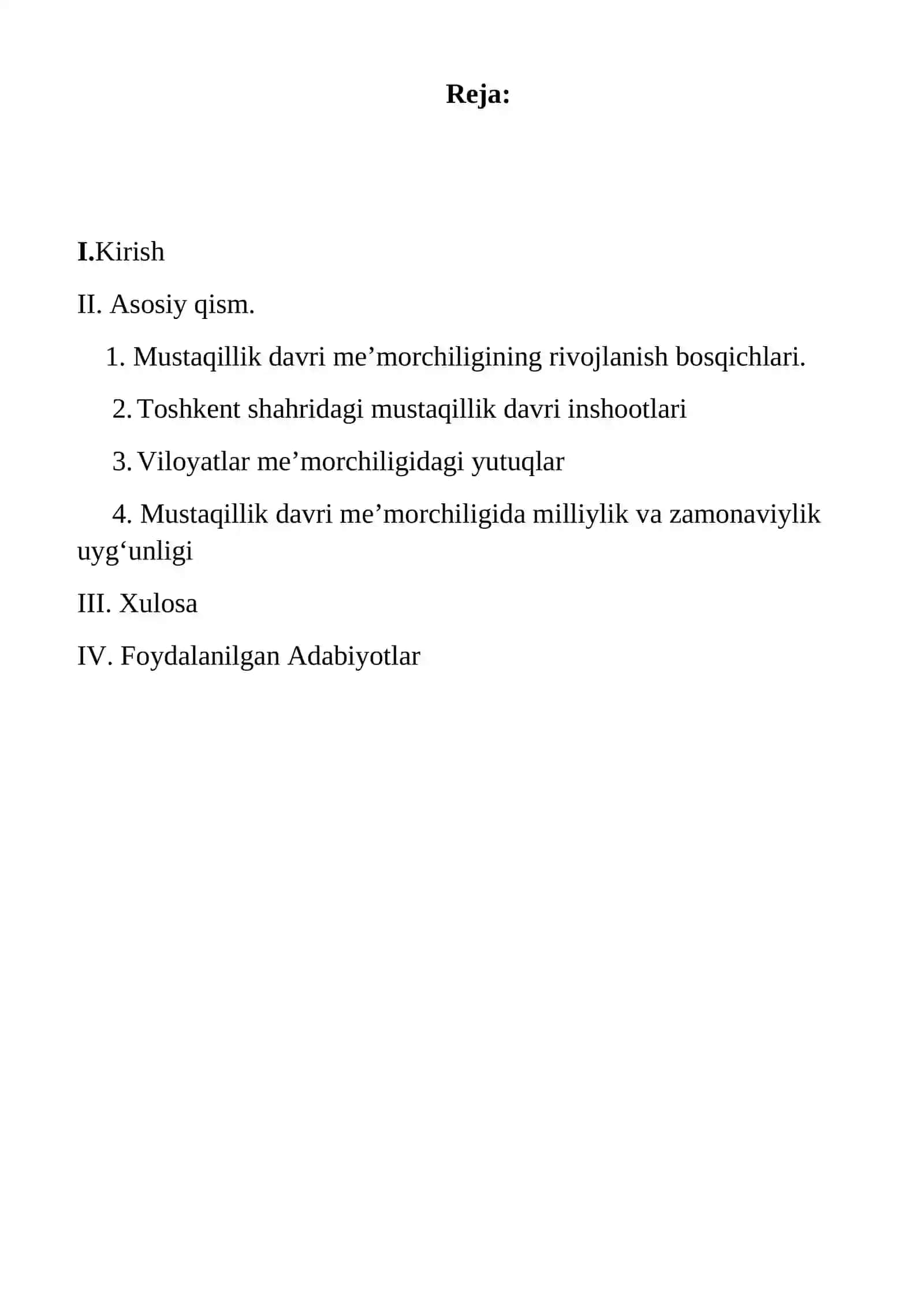 Mustaqillik davri me’morchiligi 2