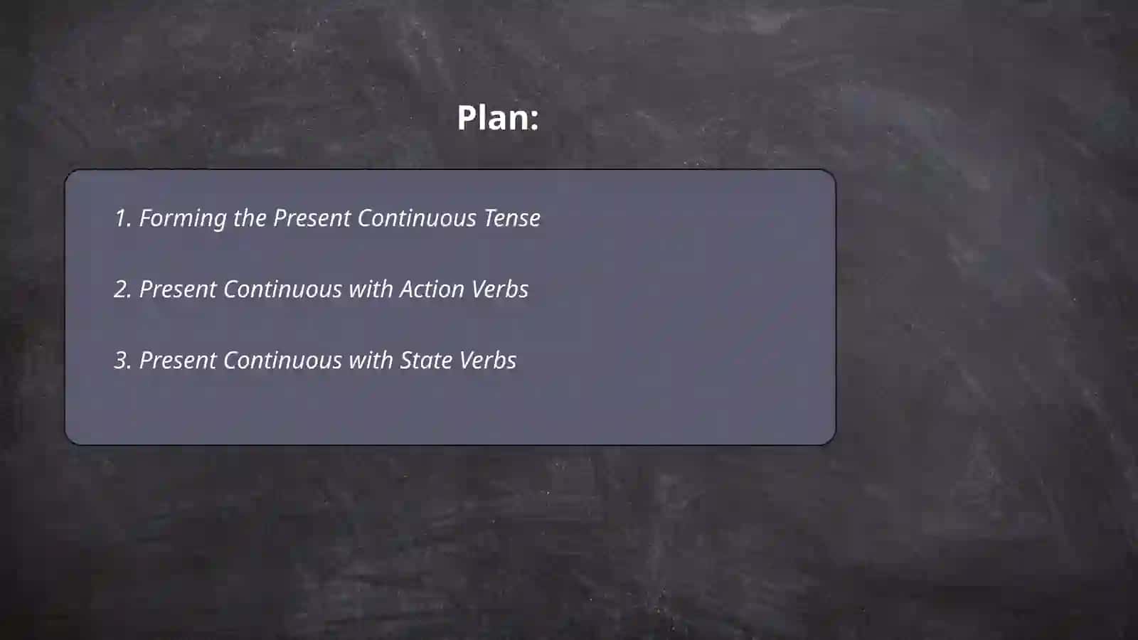 Present Continuous 2