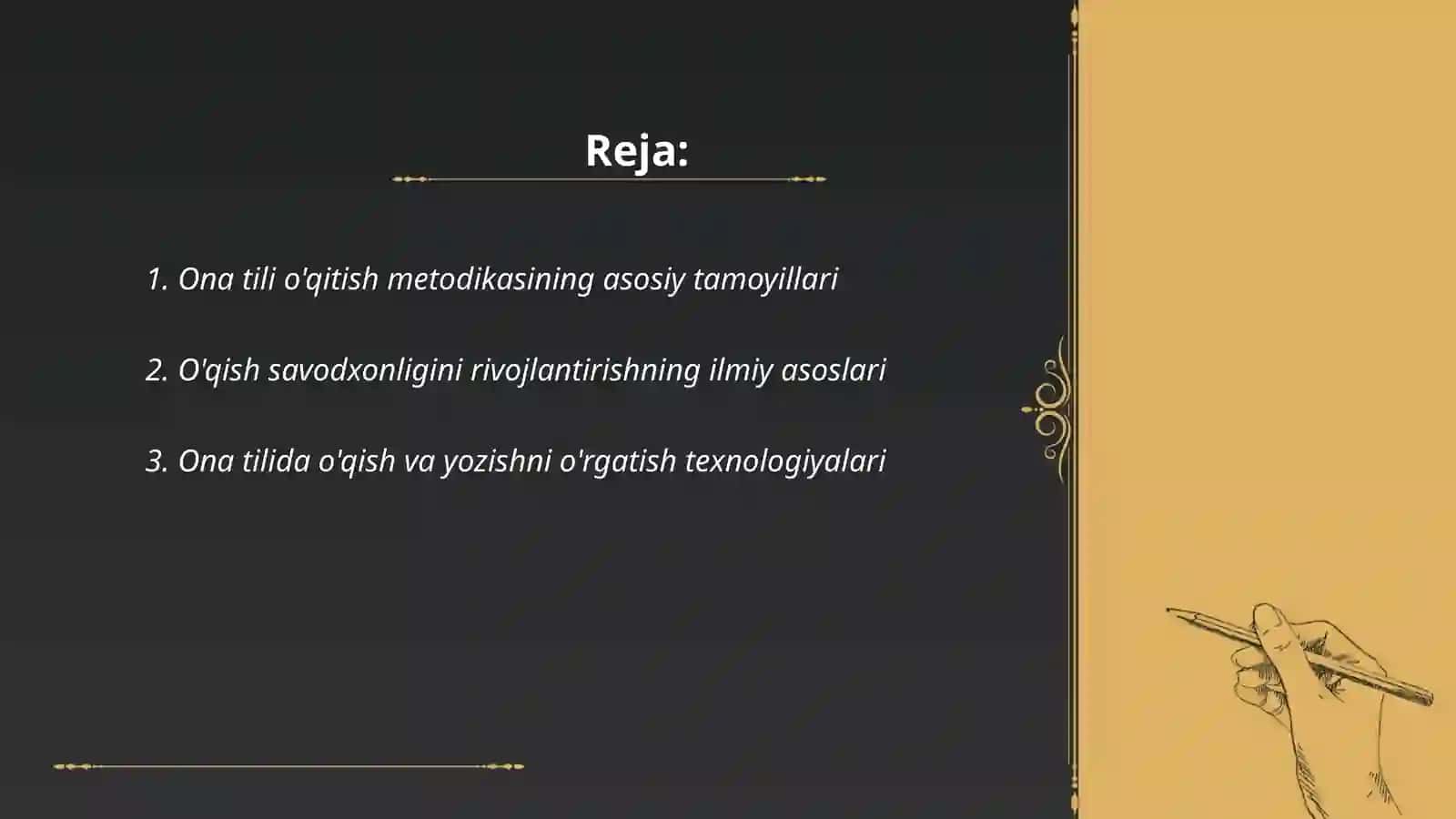 Ona tili va oʻqish savodxonligini oʻqitish metodikasi-ning ilmiy asoslari 2
