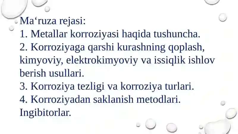 METALLAR KORROZIYASI VA UNING OLDINI OLISH USULLARI 2