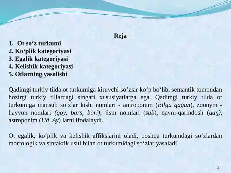 QADIMGI TURKIY TILNING MORFOLOGIK XUSUSIYATLARI 2