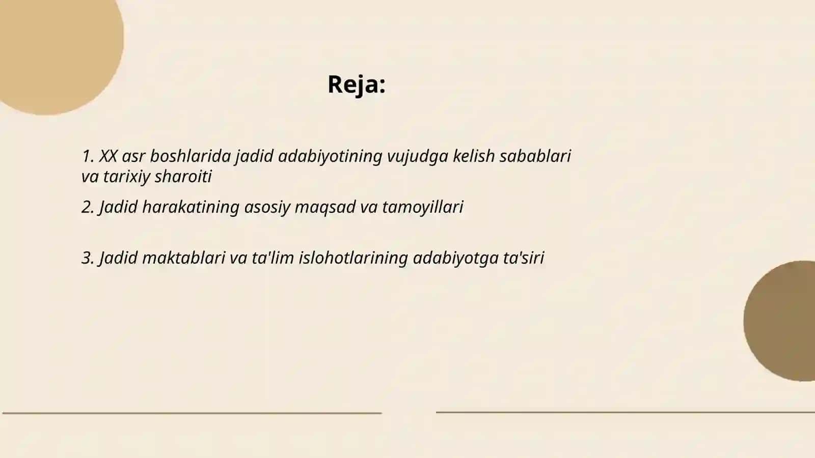 XX asr boshlarida jadid adabiyoti shakllanishi 2