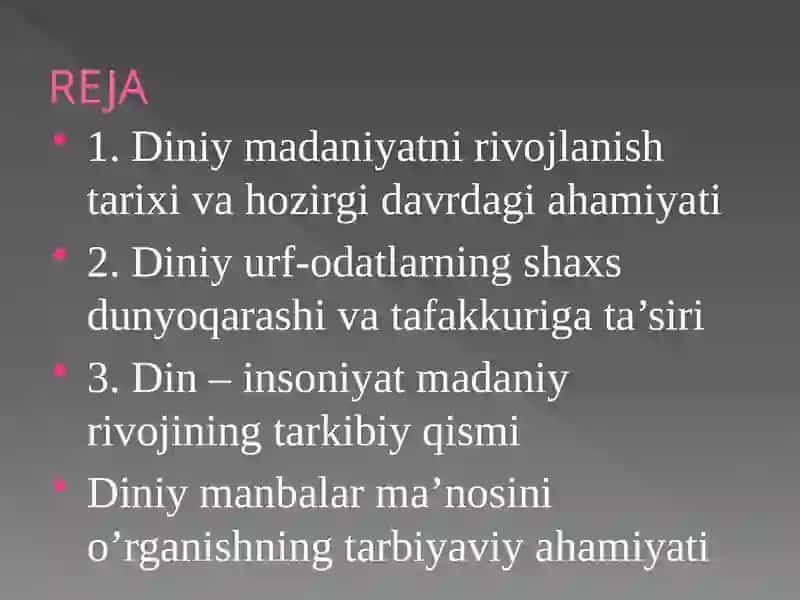 DINIY-MADANIY AN’ANALARNING AHAMIYATI 2