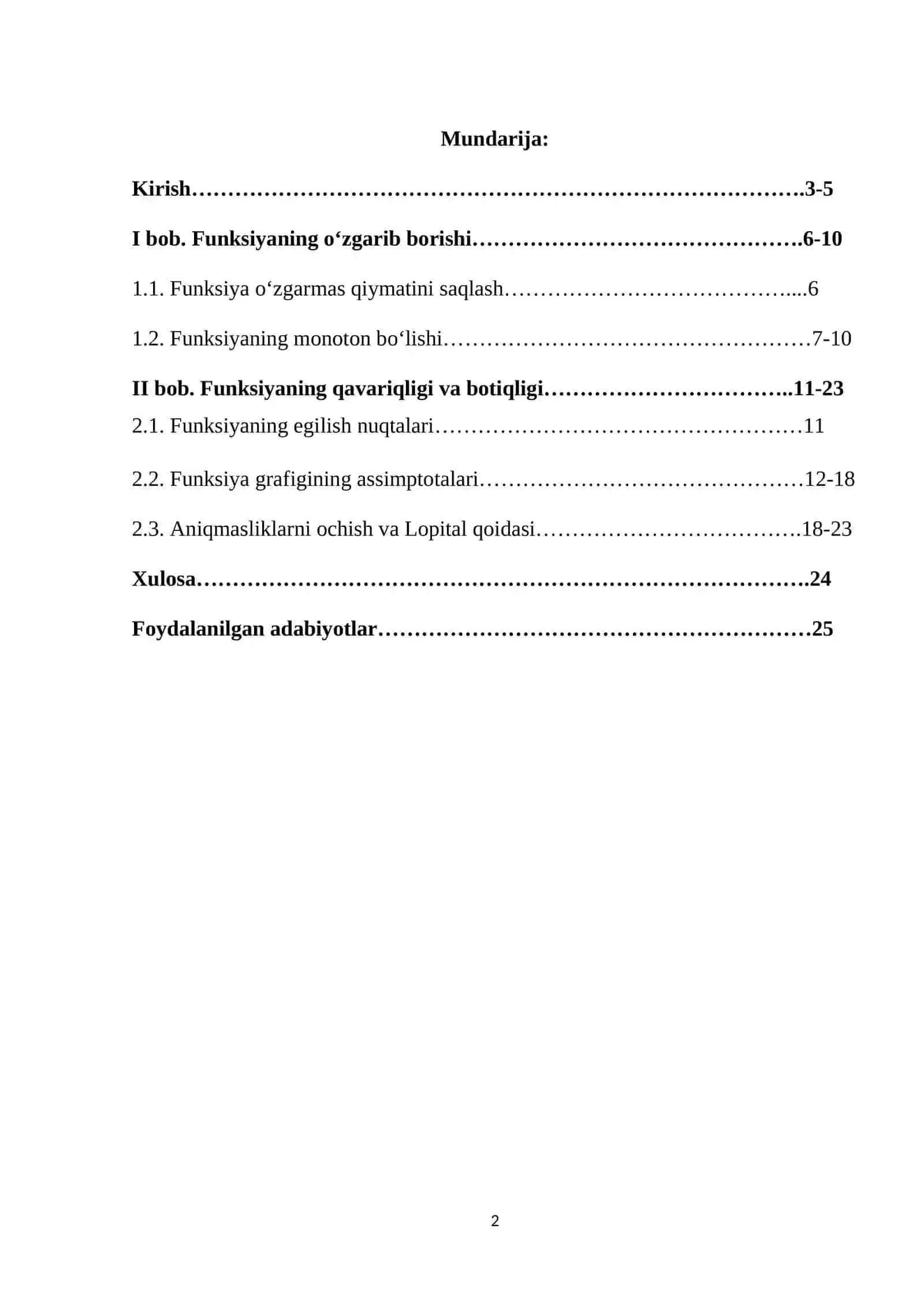 Differensial hisobning ba’zi bir tadbiqlari 26 2