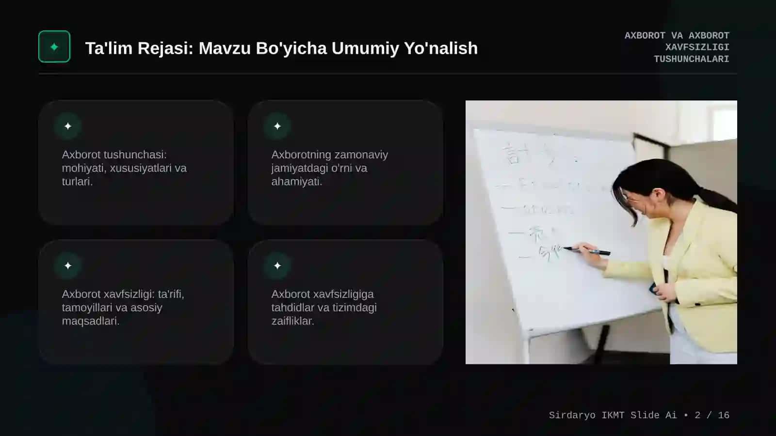 Axborot va Axborot Xavfsizligi Tushunchalari 2
