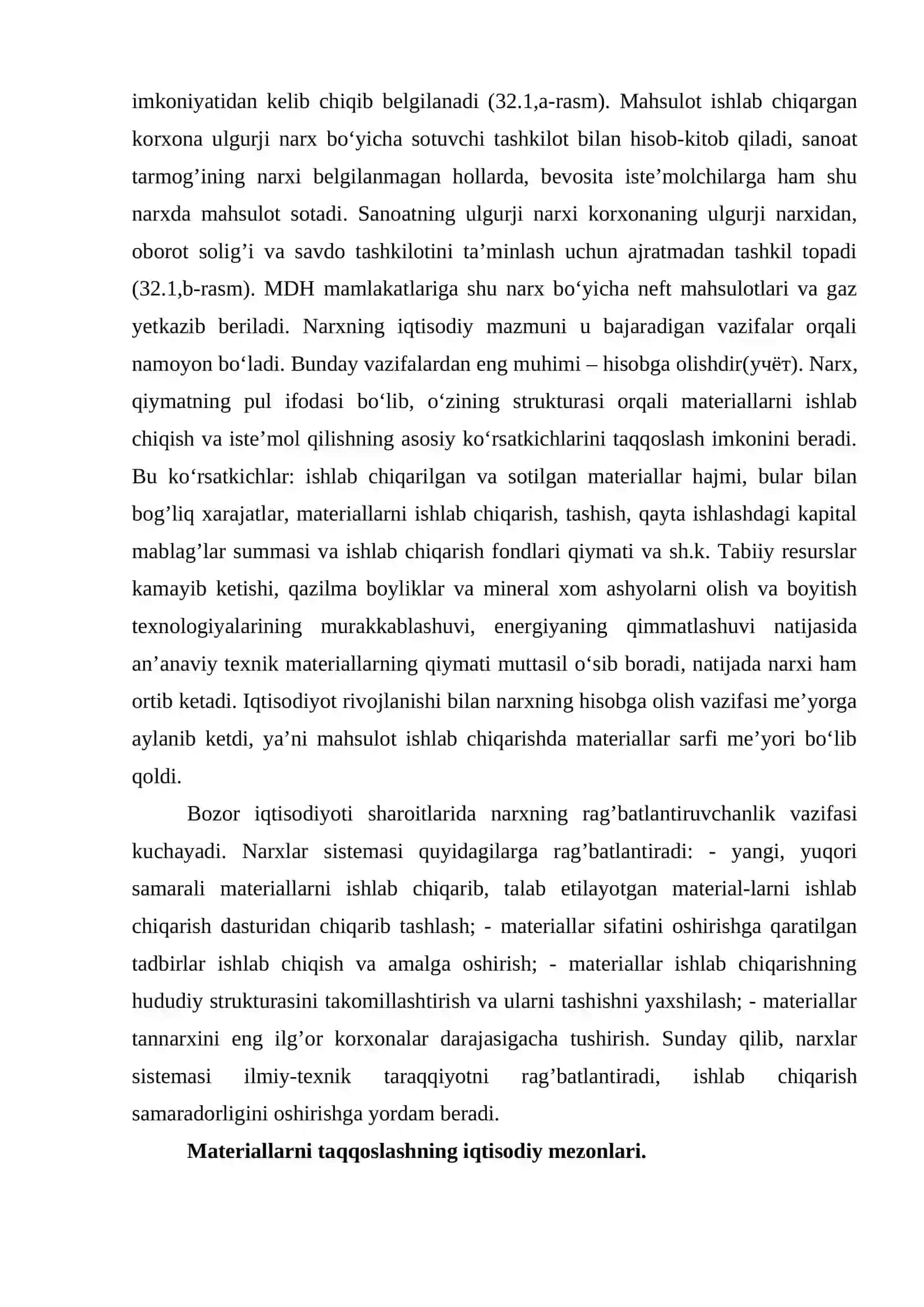Materiallarni tanlashda texnik iqtisodiy asoslash va iqtisodiy samaradorligi 2