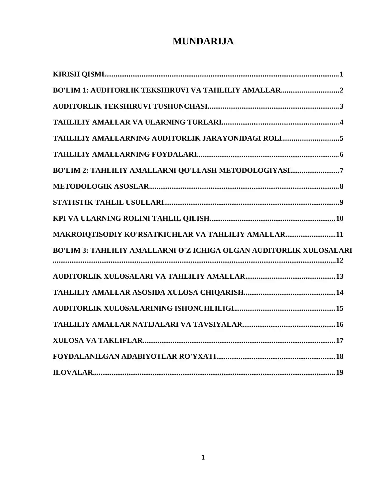Auditorlik tekshiruvida tahliliy amallarni qo‘llash 2