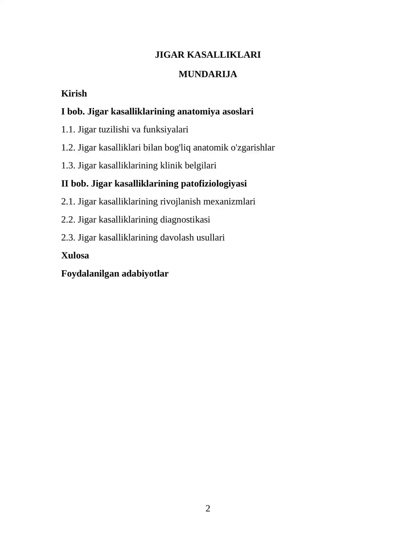 JIGAR KASALLIKLARI 2