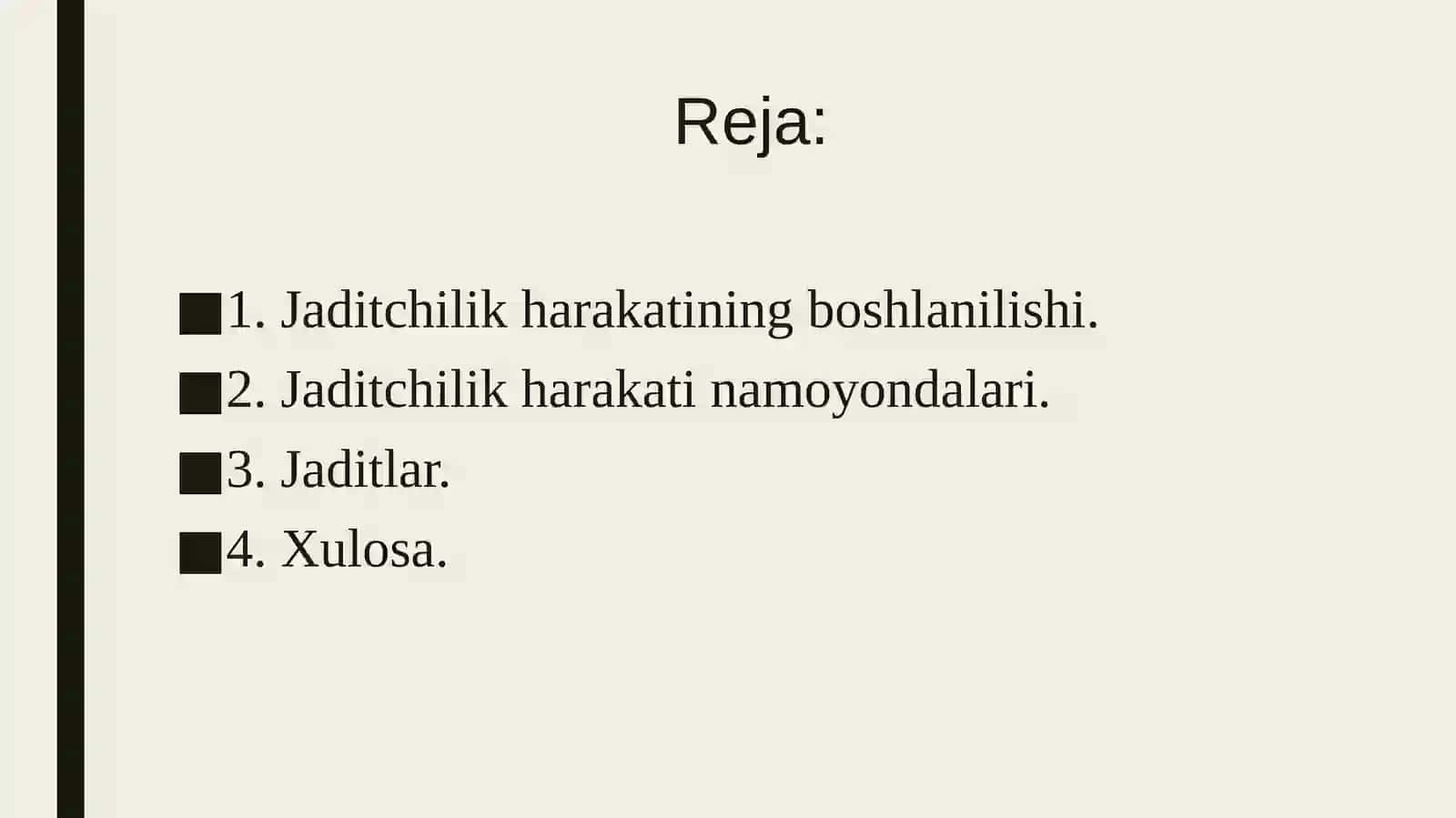 Jadidchilik harakati mustaqil ish 2