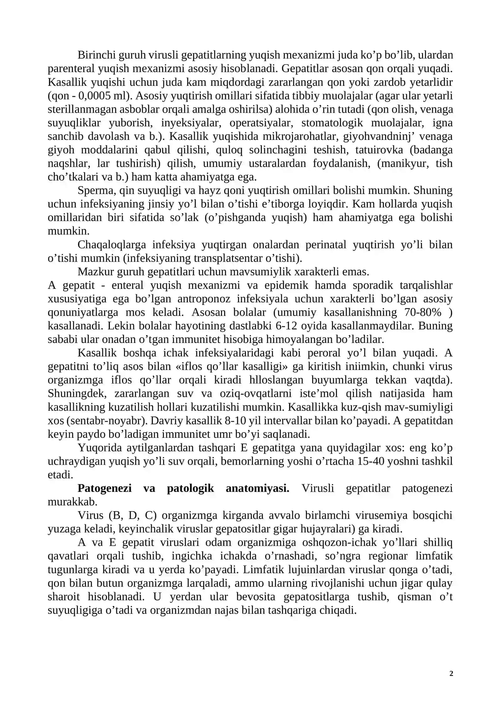Virusli gepatitlar (viral hepatitis) 2
