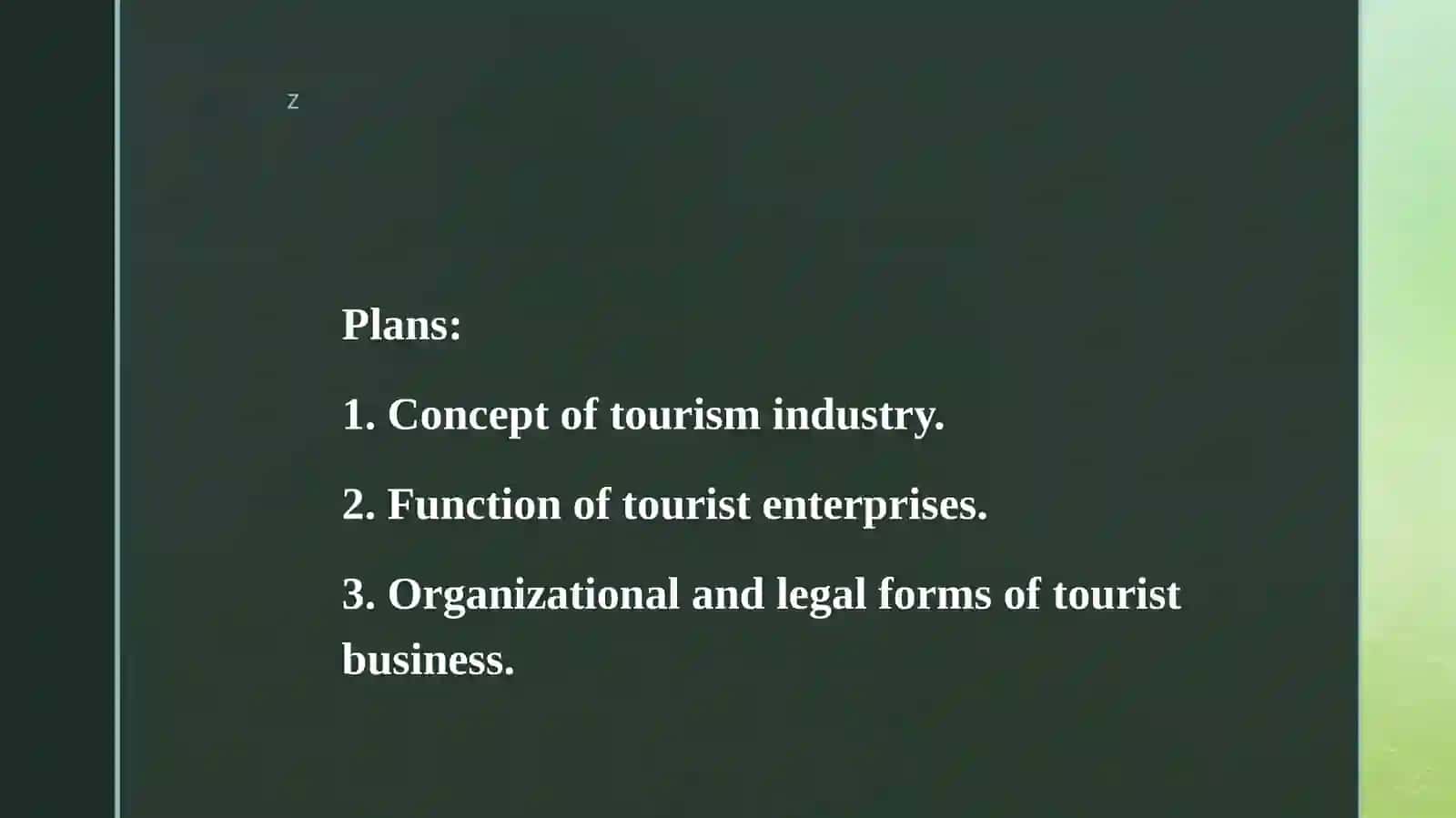 Tourism industry 2