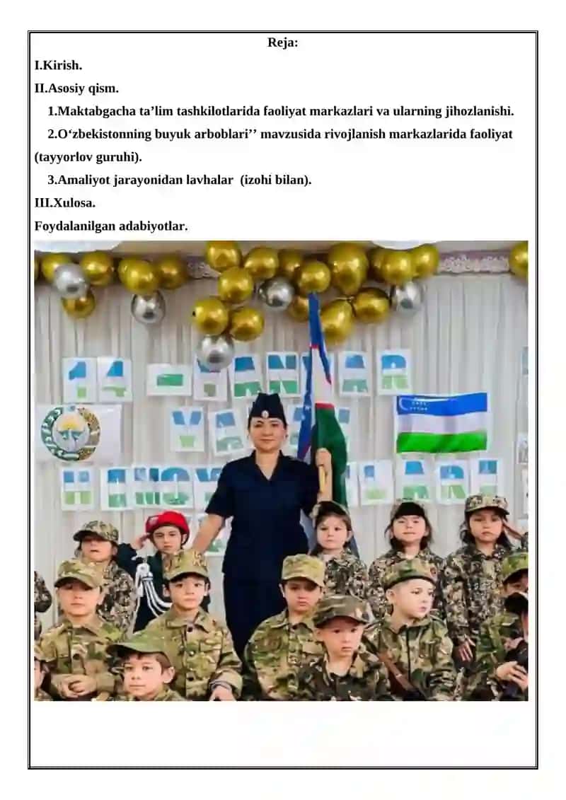 MAKTABGACHA TA’LIM TASHKILOTLARI DIREKTOR VA MUTAXASSISLARINI QAYTA TAYYORLASH VA ULARNING MALAKASINI OSHIRISH INSTITUTI 2