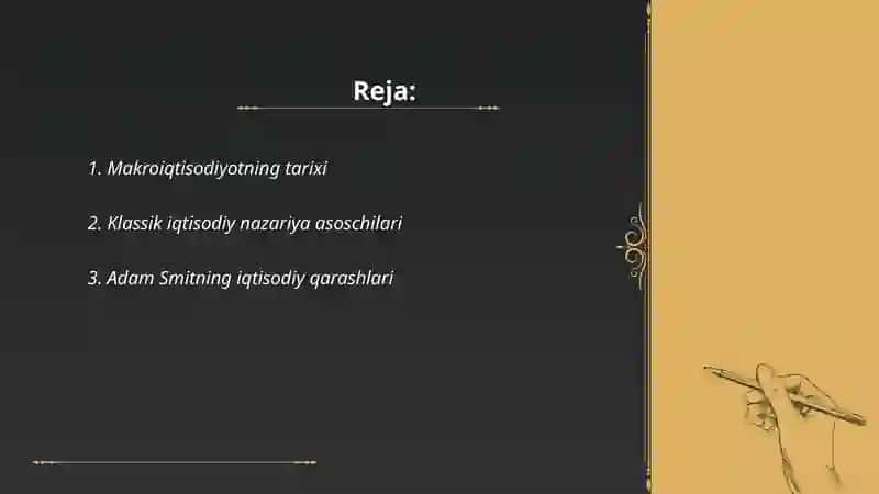 Makroiqtisodiyotning yuzaga kelishi:klassik maktab vakillarining iqtisodiy qarashlari 2