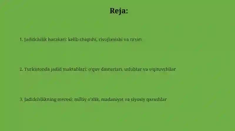 Jadidchilik harakati va ta'lim tarbiya 2
