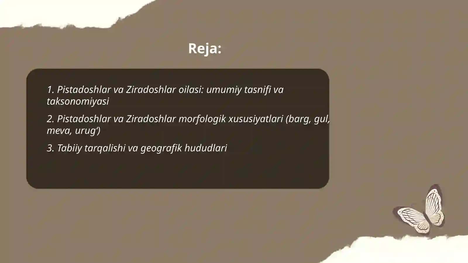 Pistadoshlar va Ziradoshlar oilasi 2