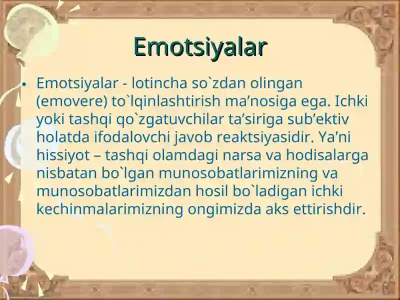 Shaxs emotsiyasi 2