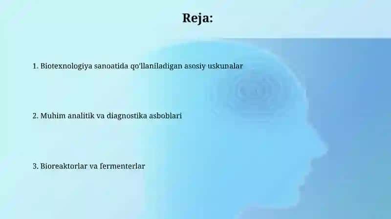 Biotexnologiya sanoatida qo'llaniladigan qurilmalar 2